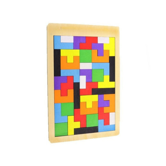 Colorful Tetris Toy Wooden Game