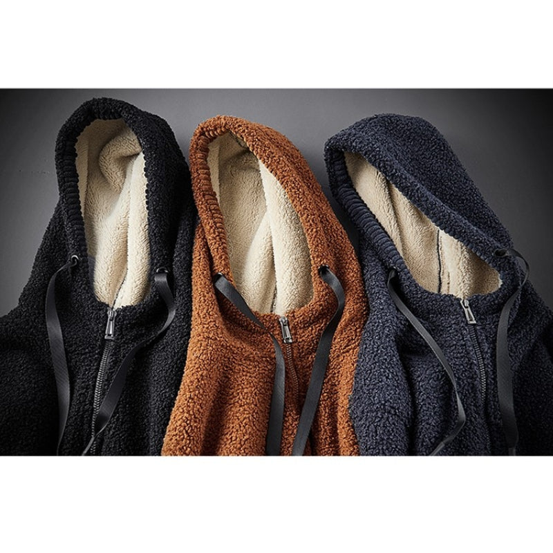 Thick Warm Softshell Fleece Hooded Jacket