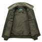 Men Winter Warm Thick Fleece Fur Collar Military Jacket