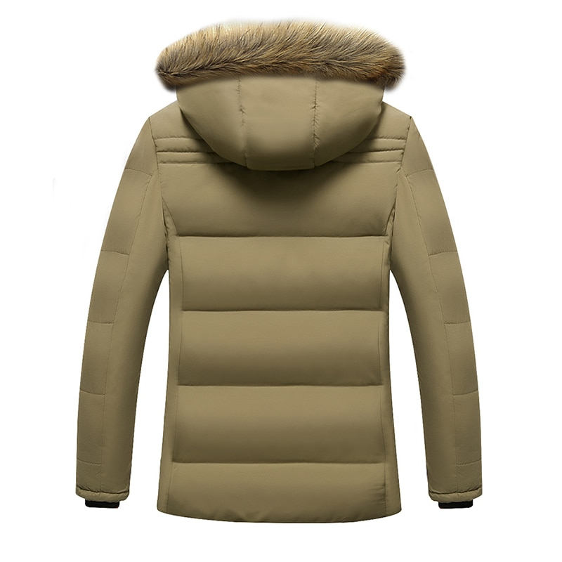 Warm Thick Fleece Waterproof Hooded Fur Parka Jackets