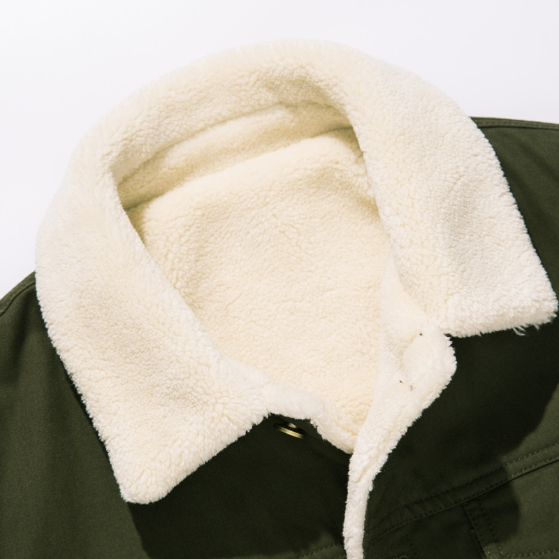Men's Winter Warm Thick Fleece Fur Collar Jackets