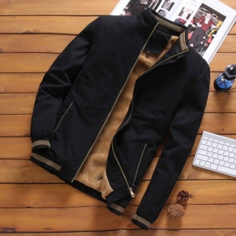 Men's Casual Solid Bomber Jacket