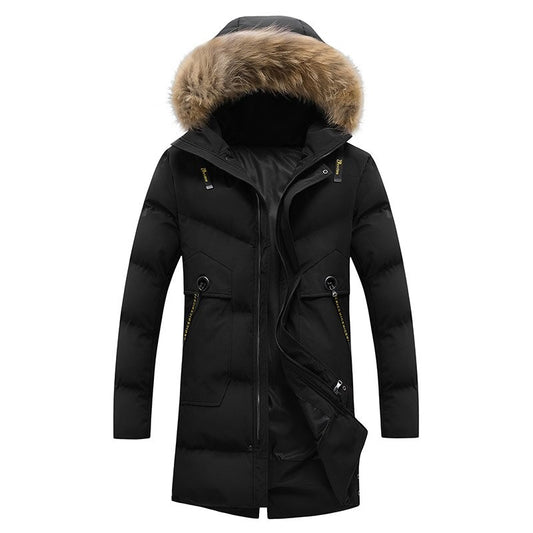 Thick Warm Windproof Fur Hooded Long Parkas