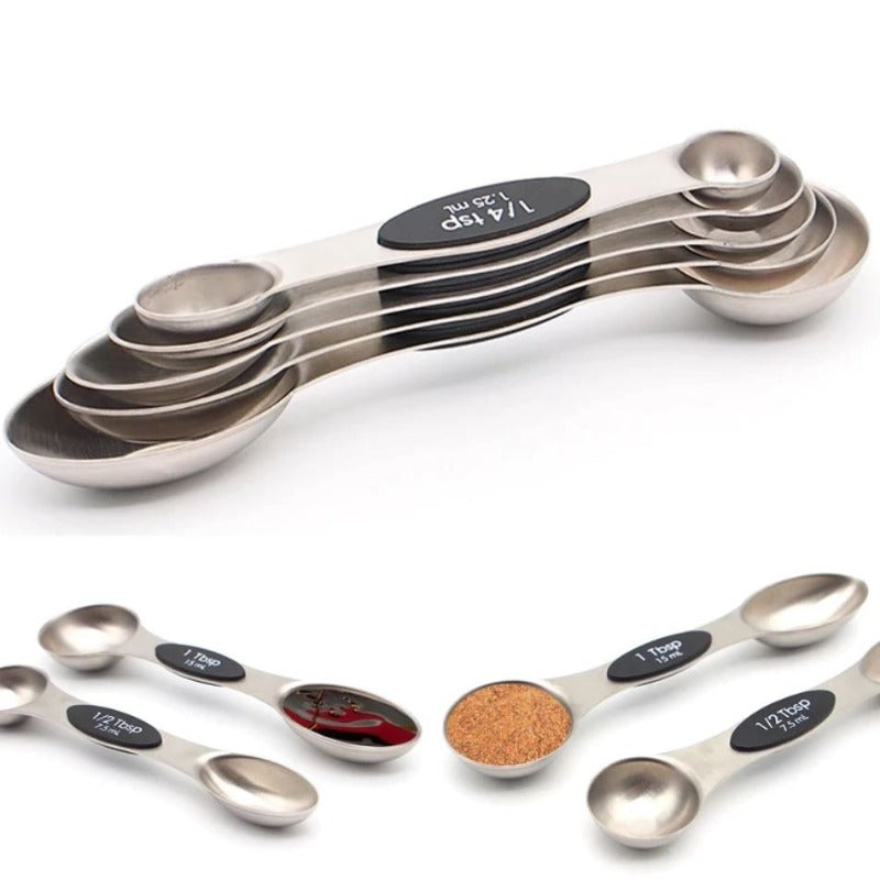 Precise Double Sided Magnetic Measuring Spoons Set