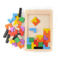 Colorful Tetris Toy Wooden Game