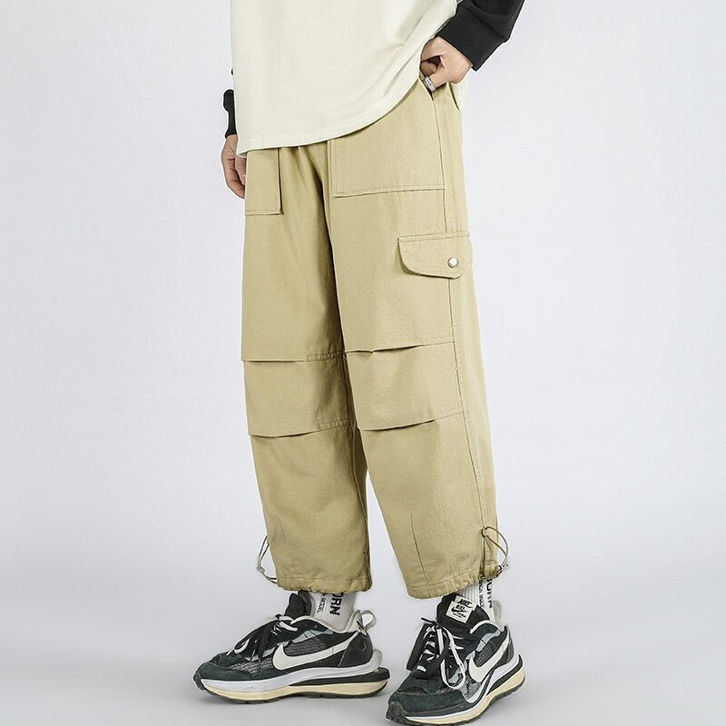Men's Casual Streetwear Multi-Pocket Loose Trousers