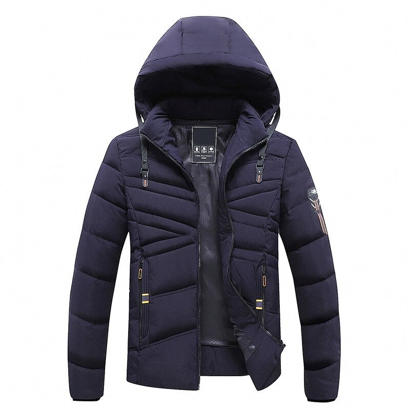 Men's Winter Warm Windproof Parka Hooded Jacket Coat