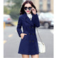 Women's Woolen Medium Length Slim Coat