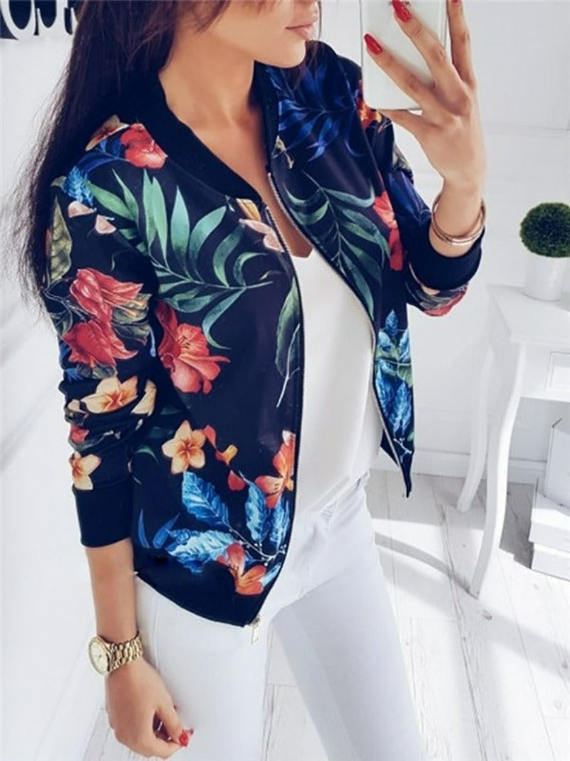Women's Floral Printed Casual Jacket