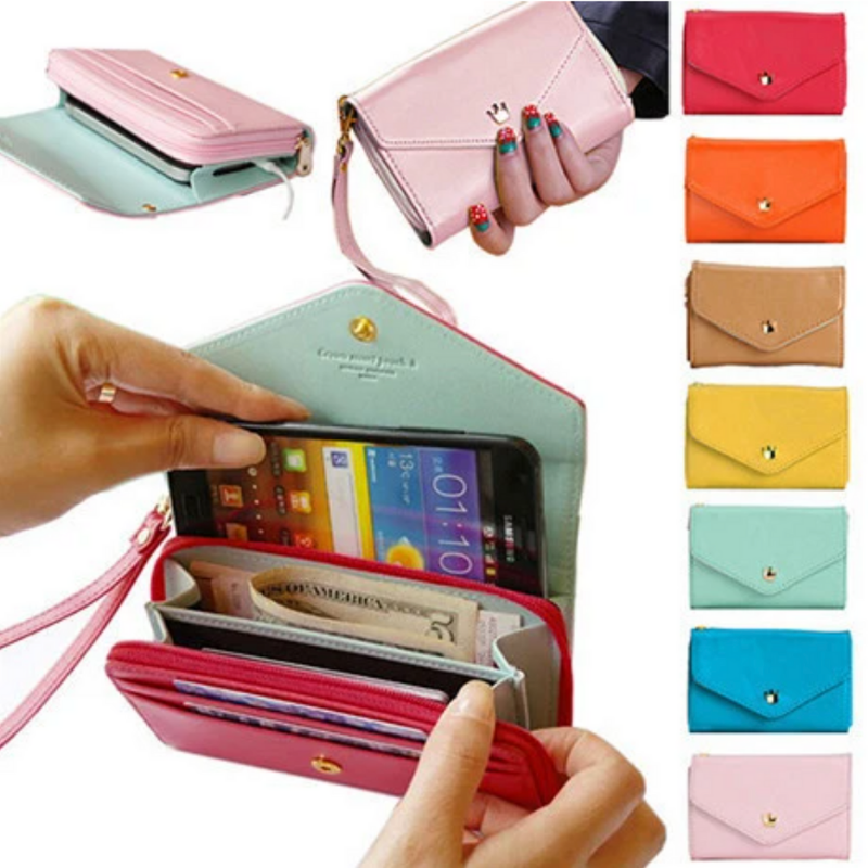 3-In-1 Stylish Smartphone Wallet Purse & Wristlet