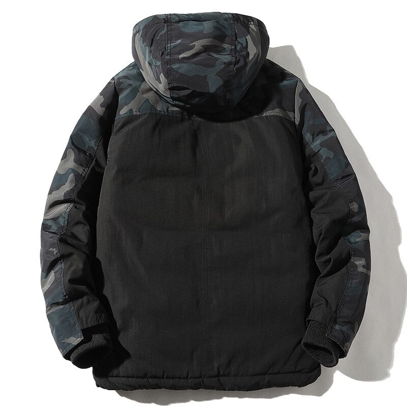 Men's Warm Windproof Camouflage Parka Jacket
