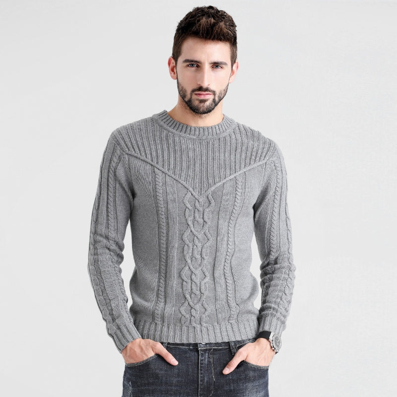 Men's Knitted Round Neck Sweater