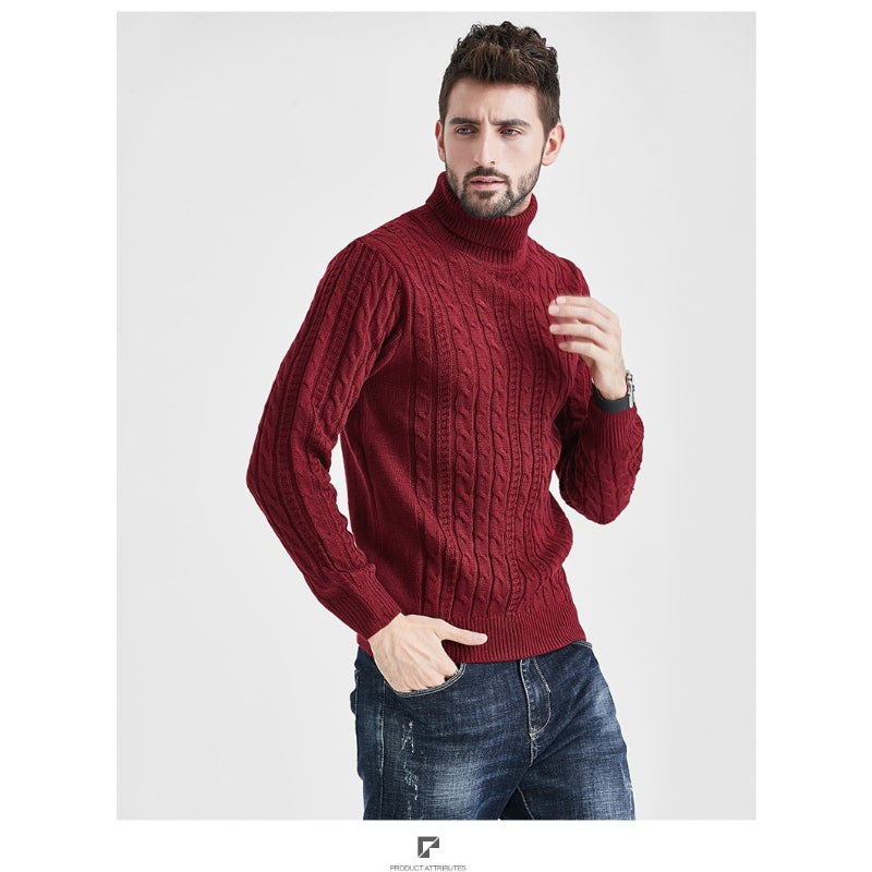 Men's Turtleneck Knitted Sweater