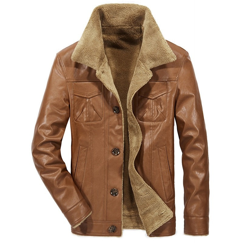 Men's Winter Warm Casual Leather Jacket