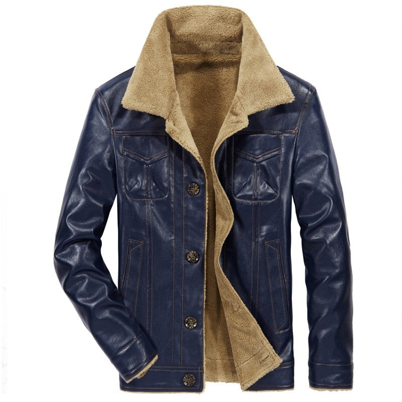 Men's Winter Warm Casual Leather Jacket