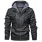 Men's Solid Casual Leather Jacket