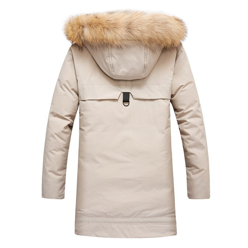 Winter Warm Thick Windproof Hooded Fur Collar Jacket