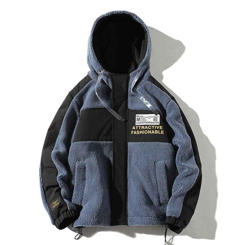 Men's Thick Warm Windproof Hooded Fleece Jacket