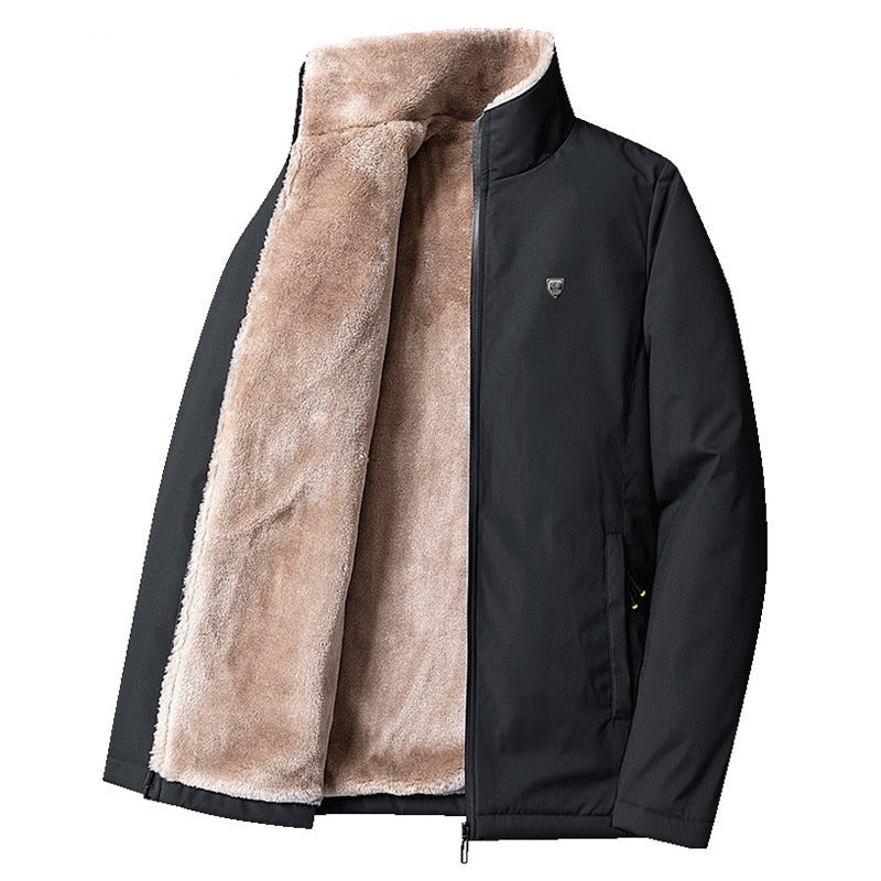 Men's Winter Windproof Warm Thick Fleece Jacket