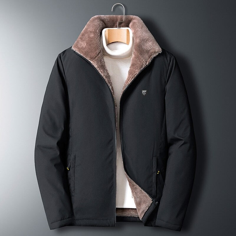Men's Winter Windproof Warm Thick Fleece Jacket