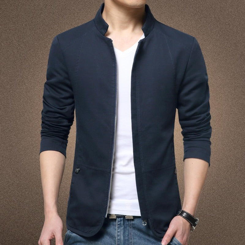 Men's Stylish Standing Collar Jacket