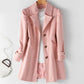 Single-Breasted Mid-Long Women Trench Coat