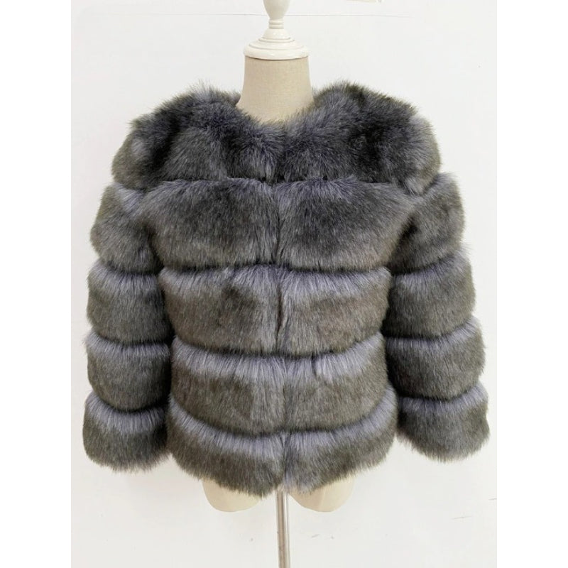 Women's Winter Faux Fur Mink Coat